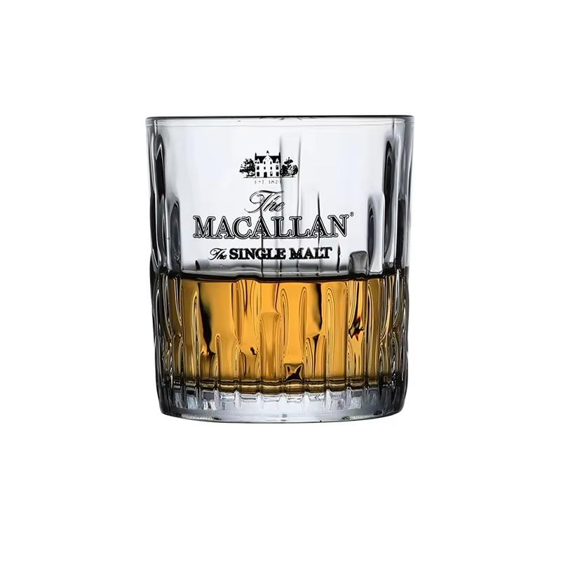 Macallan Private Collection Bicchiere da Whisky in Cristallo Bicchiere da Whisky Rock con Tagli Vetro Artistico Calice da Vino per Appassionati di Whisky