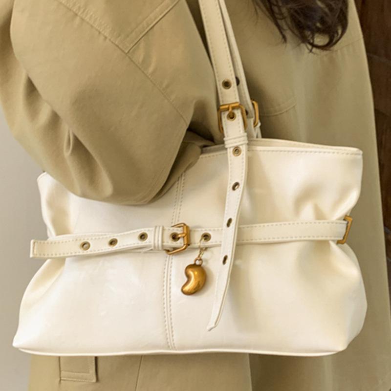 Einfache Unterarmtasche, Pendler-Tragetasche mit großem Fassungsvermögen, Schultertasche im Motorradstil