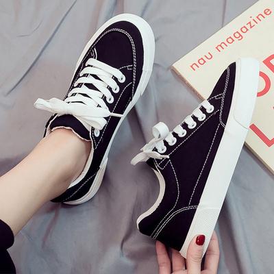 Fashion Autumn Canvas Sneakers Low Top Men Vulcanize Shoes Casual Snearkers Skateboard Shoes Simple Solid Color Shoes Men's Laced Flat