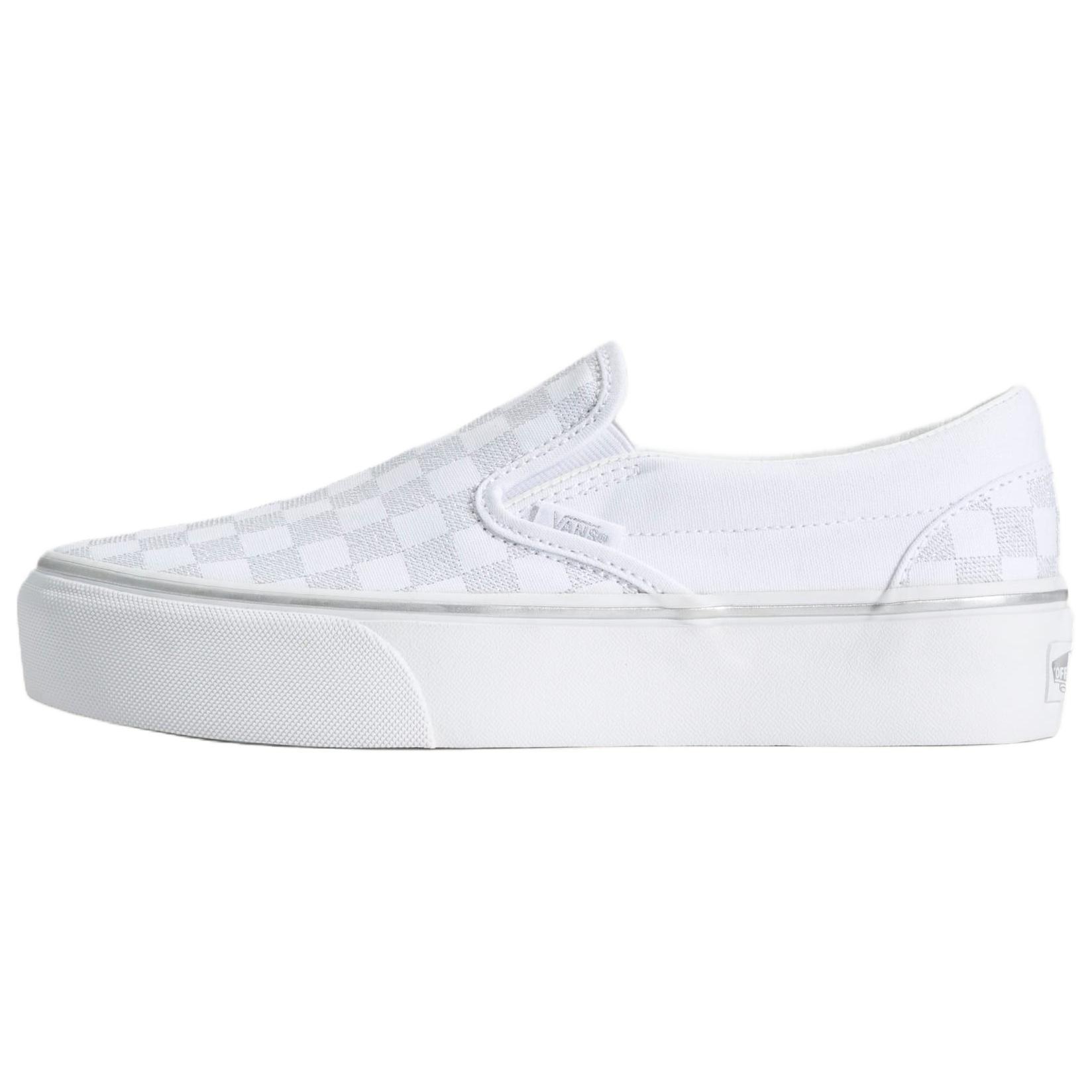 Vans Classic Slip-On Platform Rūtaini `Sudraba