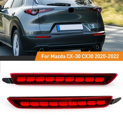Para Mazda CX-30 CX30 CX50 CX-50 2020 2021 2022 Carro Refletor do Para-choque Traseiro Luz Pisca Dinâmico Sinal de Freio Aviso Lâmpada de Condução 12V