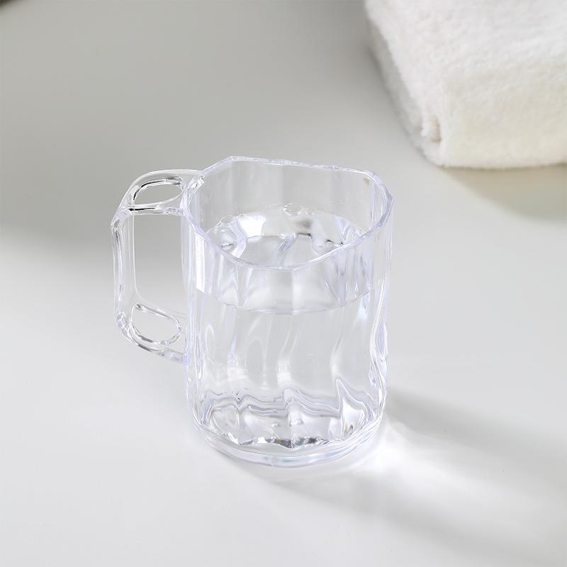 Nordic Geometric Transparent Wash Cup with Toothbrush Holder