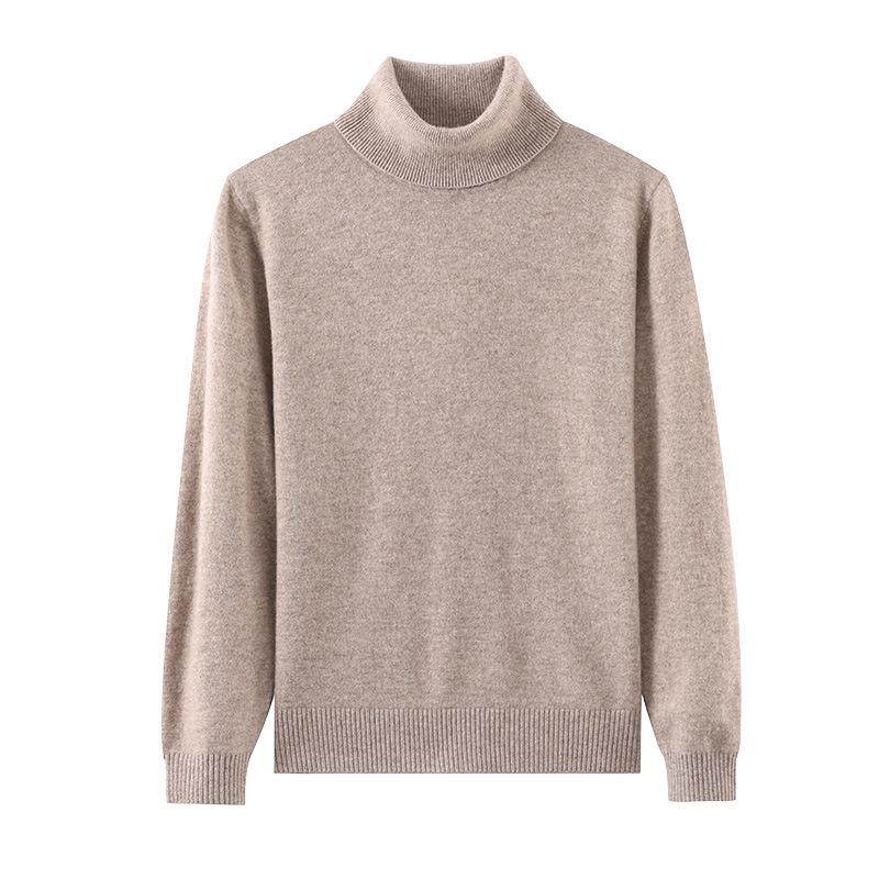 Hengyuanxiang Women's Pure Wool High Neck Oversized Sweater Pullover