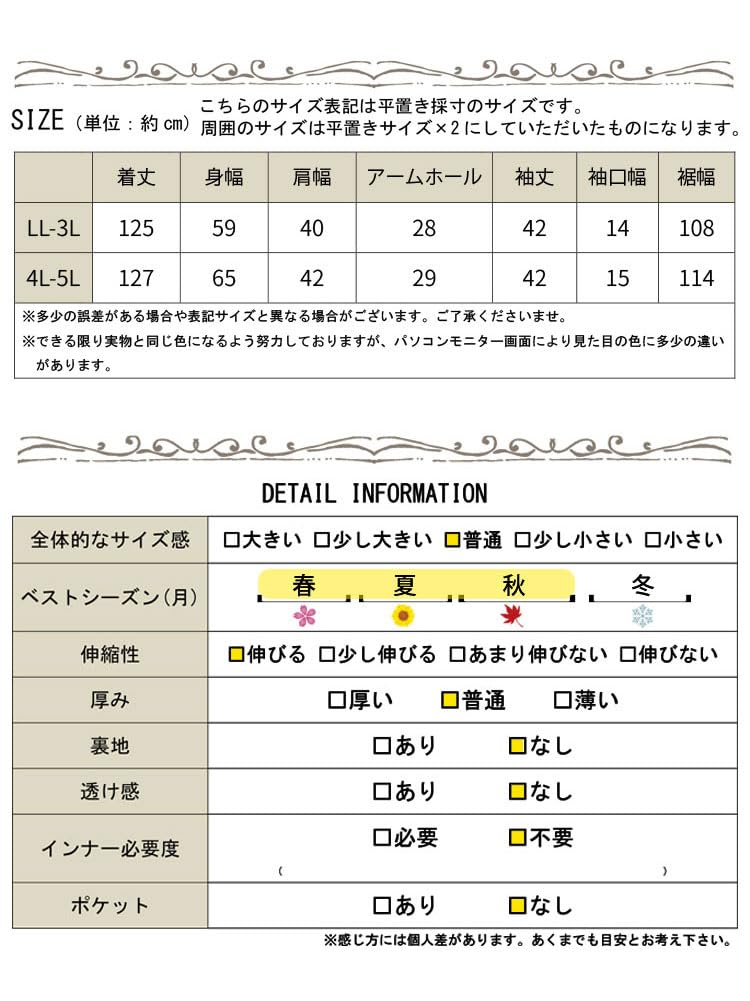 Gold Japan Große Größen Langes Cooles zu den Größen Schwarzes Damenkleid, Ärmel, Touch, Gemustert, Stretch, Frühling/Herbst/Sommer, LL-3L, (kt-7824560)