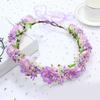 Flower Wreath Headbands Flower Crown Bride Hairband Fashionable Hair Accessories for Holiday Festivals and Parties