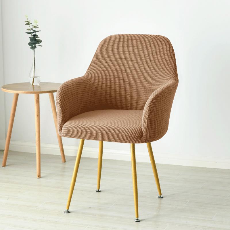 1Pc Polar Fleece High Arm Chair Cover Solid Color Office Chair Slipcover Elastic Seat Protector Covers For Living Room Kitchen