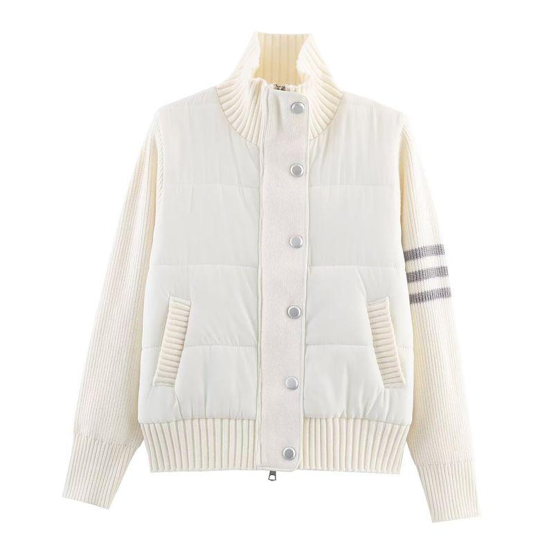 Za New Arrival Women's Clothing ZR Fashion Style Export Fashion All-Match Casual Knitting Stitching Jacket Outwear
