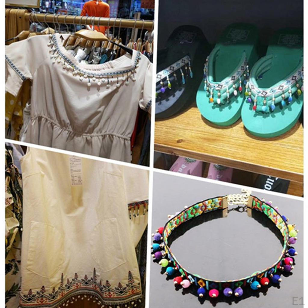 Stil Jacquard Bånd Frynser Dusk Blonder Møbelgardin Bag Pute Bohemia Kjole Kostyme Sying