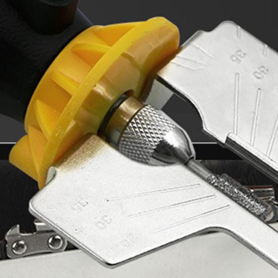 Zubehör für Kettensägenschärfer, verstellbar, einfach zu verwendendes Kettensägen-Schärf-Aufsatz-Set, Heim- und Gartengeräte