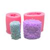 Rose Pillar Candle Mold Handmade Valentine's Day Wedding Home Decoration 3D Flower Love Candle DIY Aromatherapy Candle Soap Mold