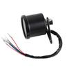 12V Universal LED Backlight Motorcycle Odometer Speedometer Gauge K/MH Single Indicator (Black)