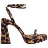 Zara Casual Versatile High Heel Sandals Women sandals Leopard-Print 12342410195