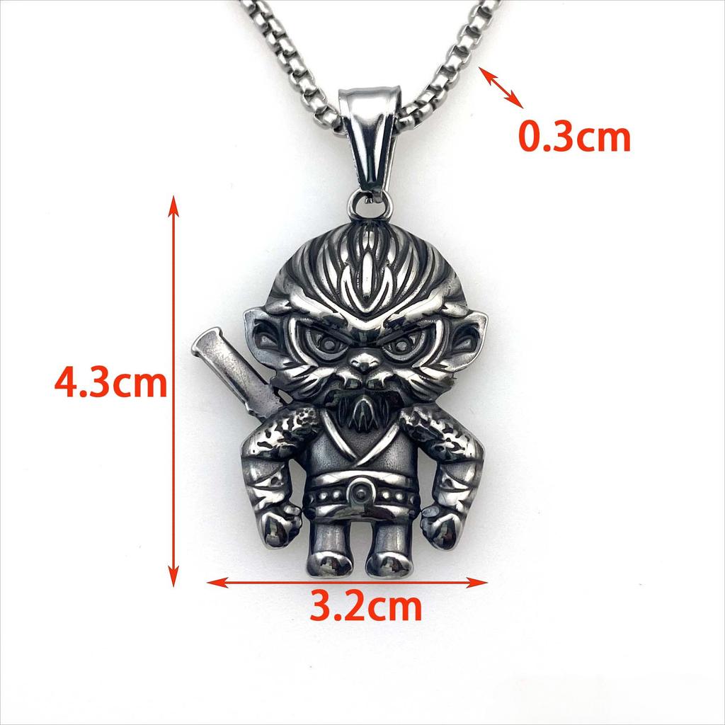 New Battle Monkey Pendant, Fashionable and Popular Game Accessories, Necklace, Sweater Chain