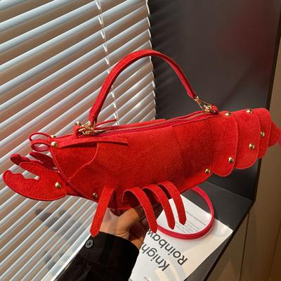 New Crayfish Bag Creative Cute Fashion Shoulder Bag Personality Trend Niche Large Capacity Portable Messenger Bag Women