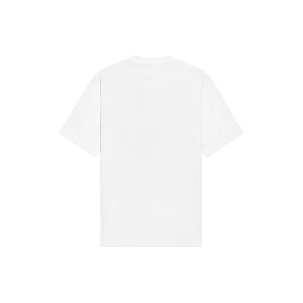 Li Ning Basketball Culture Series Graffiti Logo Printed Round Neck Short Sleeve T-Shirt Unisex Tops White AHSS597-1