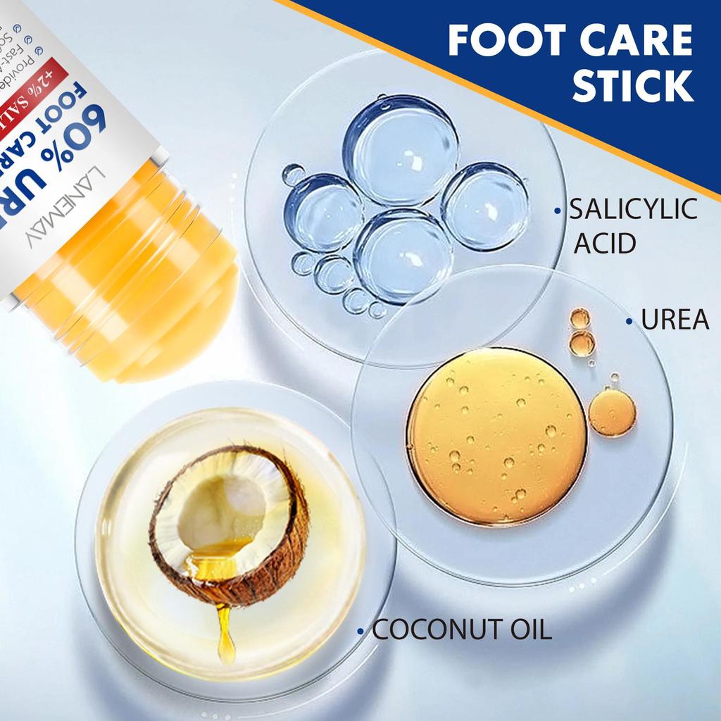 60% Urea Foot Care Stick-Deep Hydration & Fast-Absorbing & Non-Greasy, Make Rough Areas Softens & Smooths-Suitable For All Skin Types, 40g