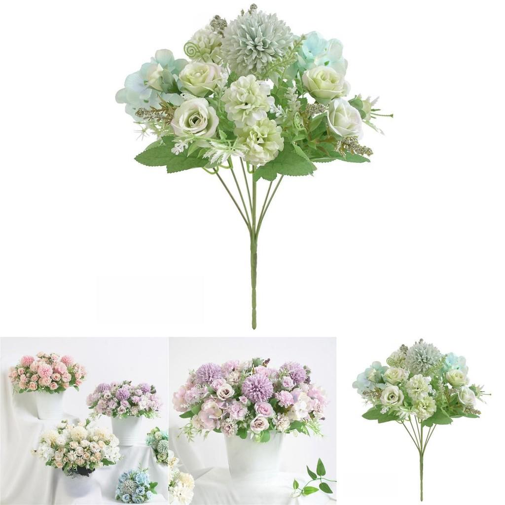 Dendranthema Morifolium Rose Wedding Decor Artificial Rose Bouquet For Photography And Home Celebration