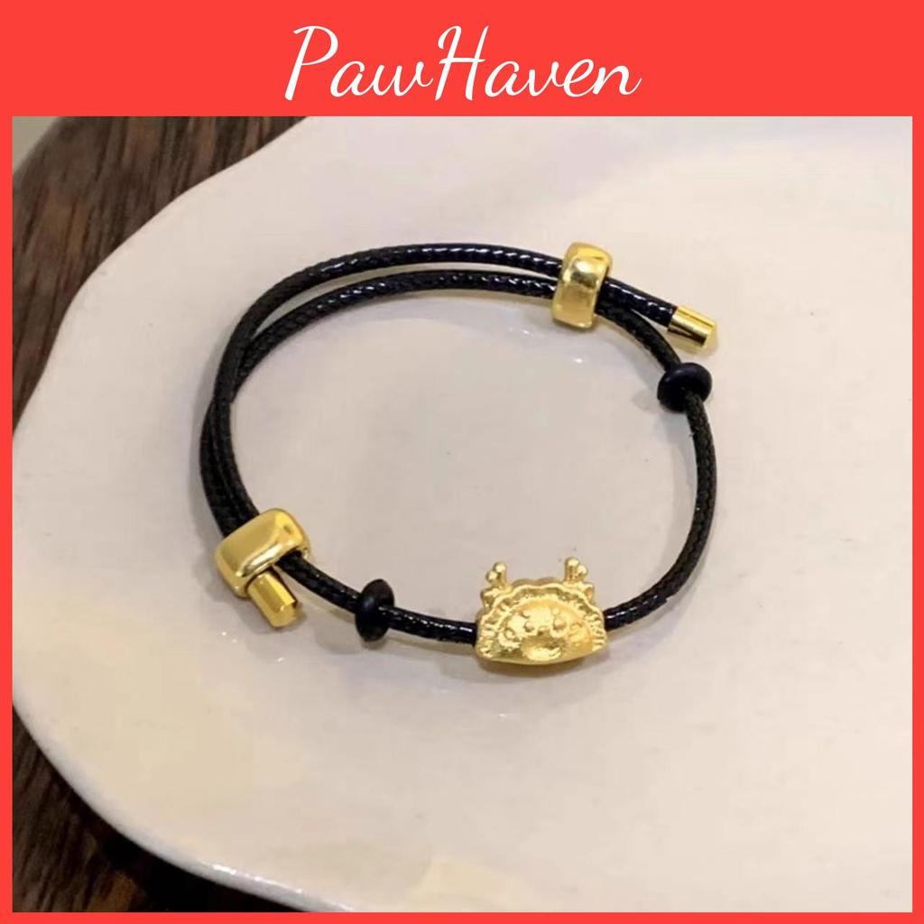 Elegant Retro Dragon Bracelet With Lucky Charm For Women Black Alloy Plated 2024