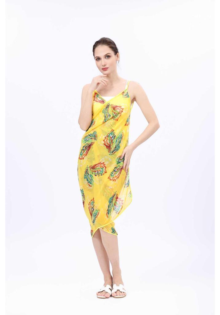 Spring/Summer Women's Beach Towel Skirt Scarf: Chiffon Silk Sunflower Dress, Plus Size, Sun Protection Shawl
