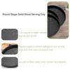 Runde Form Massivholz Tee Kaffee Snack Essen Mahlzeiten Serviertablett Teller Restauranttabletts 21cm