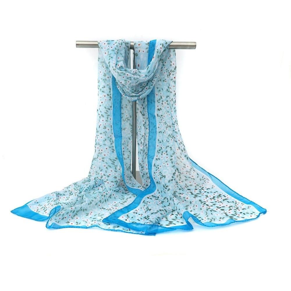 Long Sunscreen Shawl Floral Print Female Wrap Shawls Elegant Shawl Silk  Summer