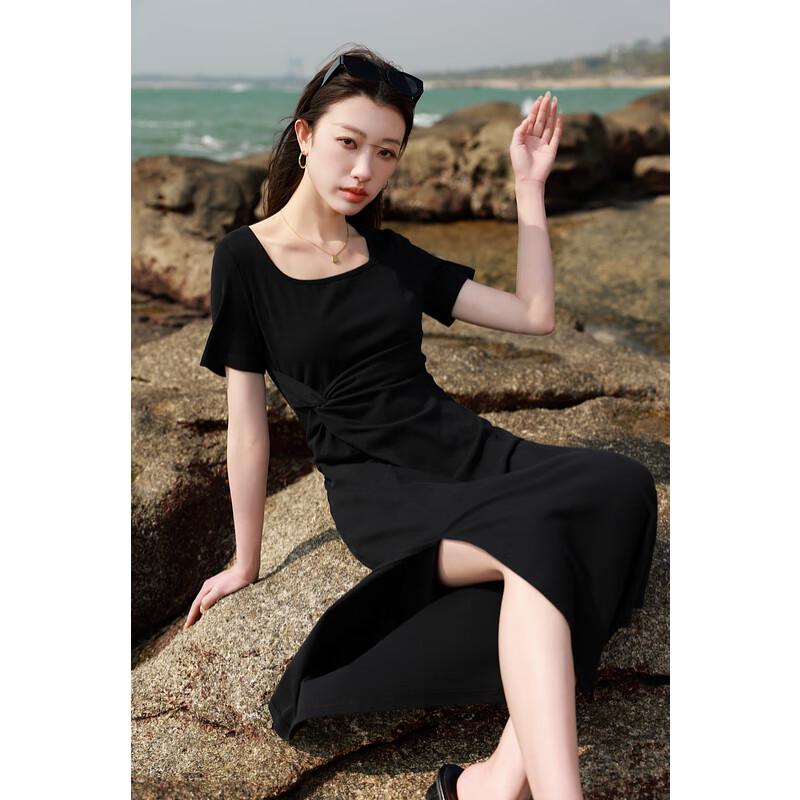 

Sancai Plus Size Square Neck Knit Maxi Dress M 160/88B