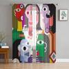 Barbershop Design Element Sheer Curtains For Living Room Modern Fashion Valance Curtains For Kitchen Tulle Curtains