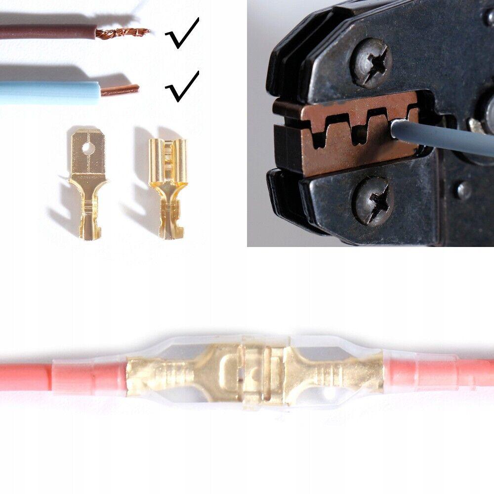 2.8/4.8/6.3mm Spade Crimp Connectors Electrical Lugs Terminal Insulating Wire