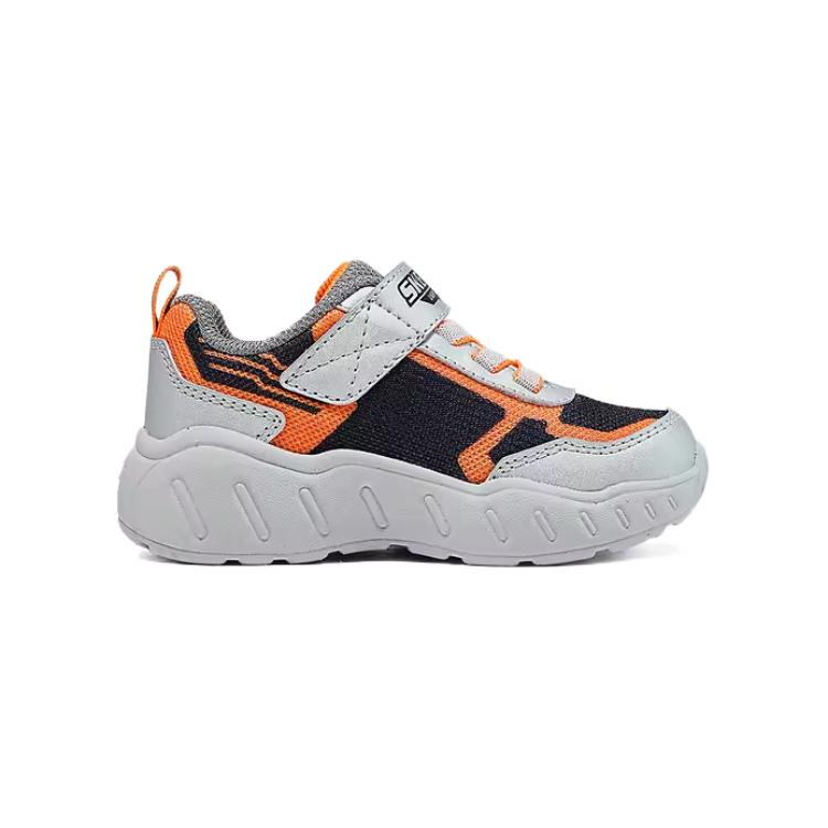 Skechers Kids Boys Comfortable Non-Slip Durable Low-Top Walking Shoes Baby sneaker Silver Black 407606N-SLBK