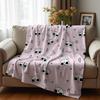 Pink Cartoon Cotton Candy Anime Cartoon Flannel Blanket Soft Warm Throw for Bedroom Sofa Car Kids Holiday Gift