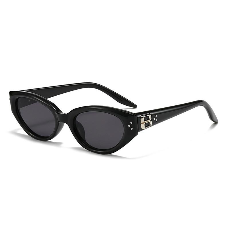 Cat Eye Sunglasses Women Uv400 Polarized Summer Fashion For Outdoor Activities BlackFrameGrayLens