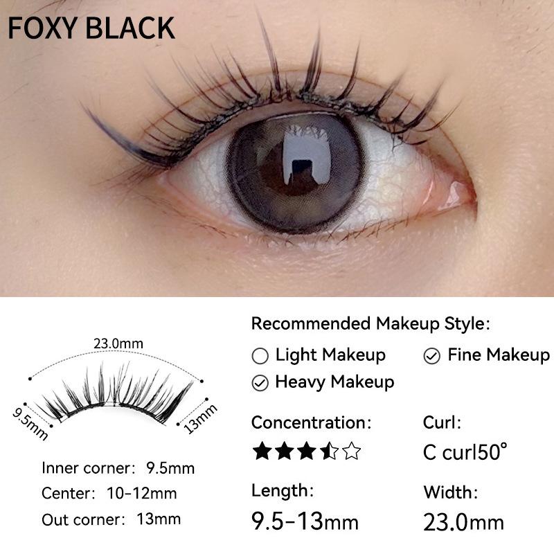 Natural Soft 3D Magnetic False Eyelashes Kit with Magnetic Clip Reusable Easy-On Eyelashes