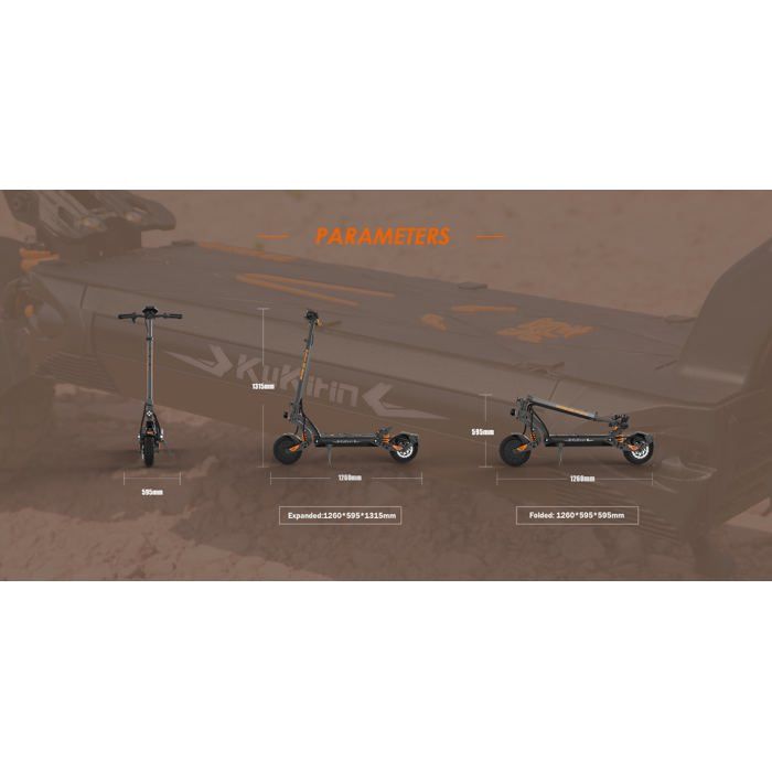 KuKirin G2 Master - Trottinette électrique pliable - Roues de 10 pouces - Vitesse maximale 60 km/h - Batterie 52 V 20,8 Ah