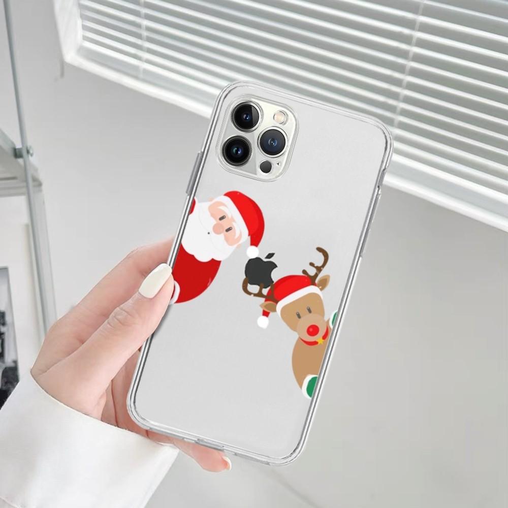 Christmas Mousepad For iPhone 16 15 14 13 12 Mini 11 Pro XS Max X XR SE 6 7 8 Plus Soft Silicone Cover