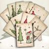 20pcs Vintage Cute Christmas Paper Postcards - Christmas junk journal paper,Collectible Decorative Painting Cards