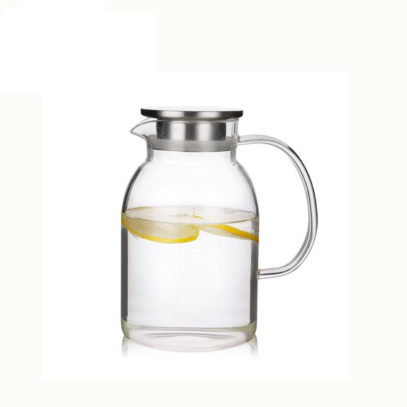 High-Temperature Resistant Glass Cold Water Kettle Set with Borosilicate Cups, Large Capacity, for Home Use