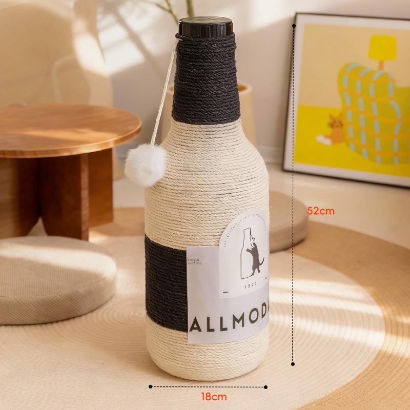 

Wine Bottle Cat Scratching Board Vertical Wear-resistant Cat Climbing Frame Hemp Rope Cat Scratching Column