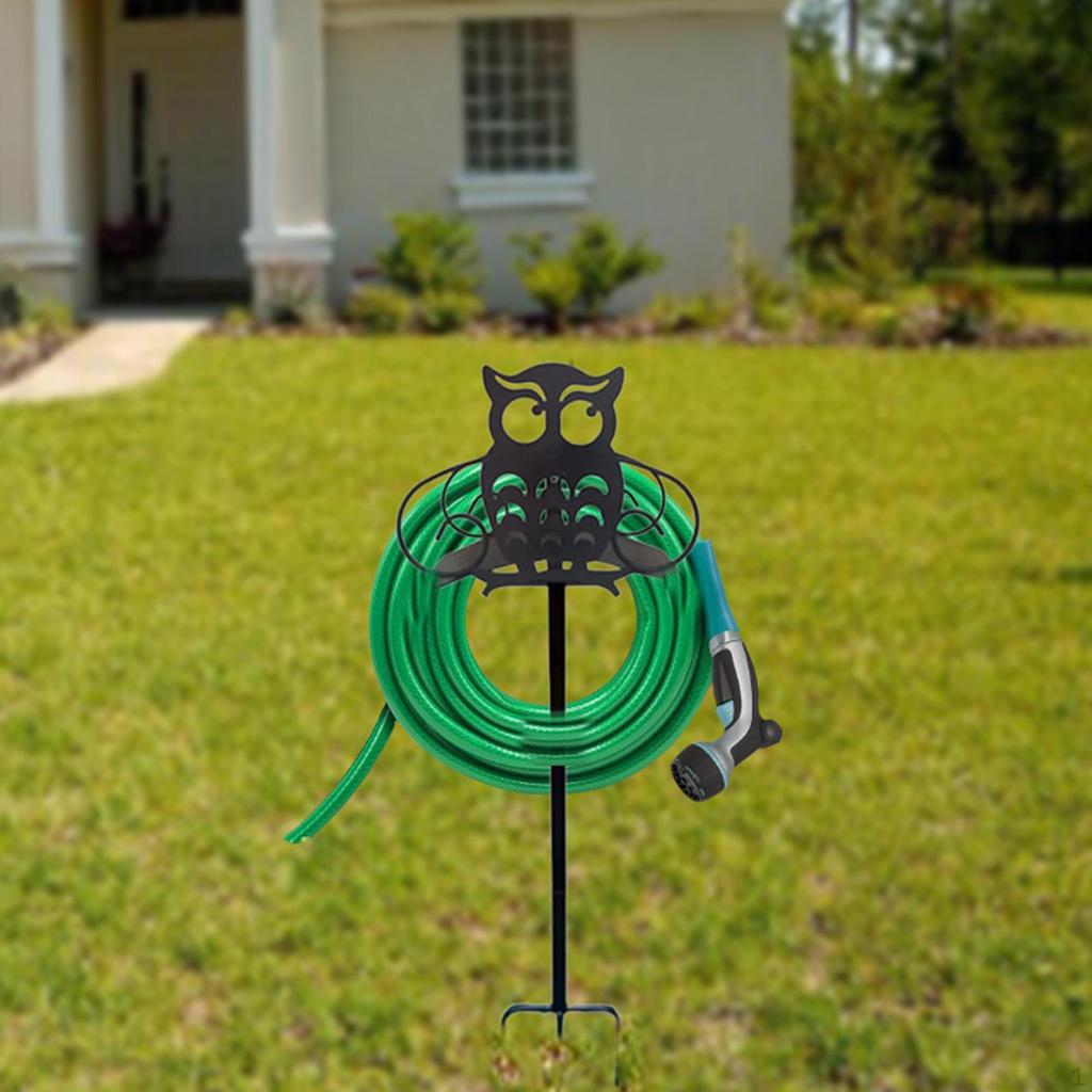 Supporto Metallico Autoportante per Riporre il Tubo dell'Acqua da Giardino