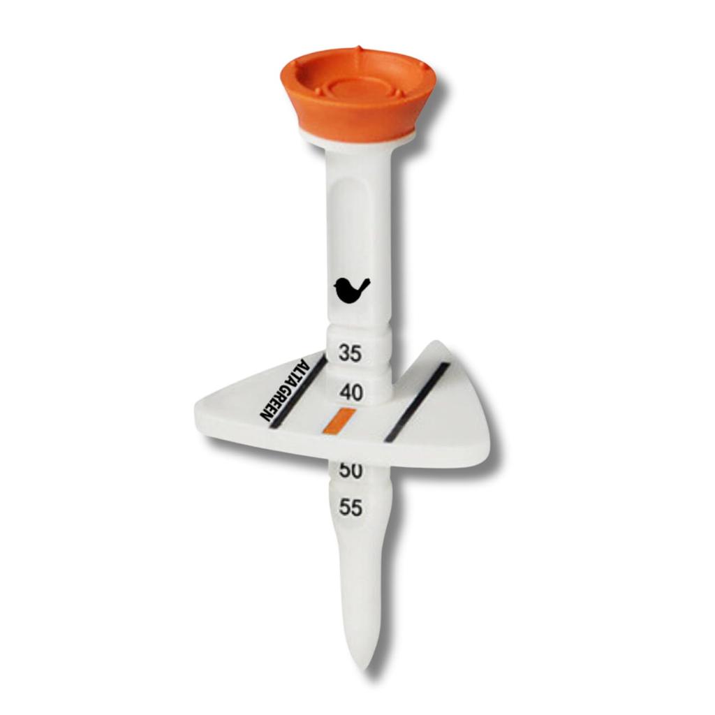 Alta Green Adjustable Height Golf Tee with Long and Short Markers (1, Orange)