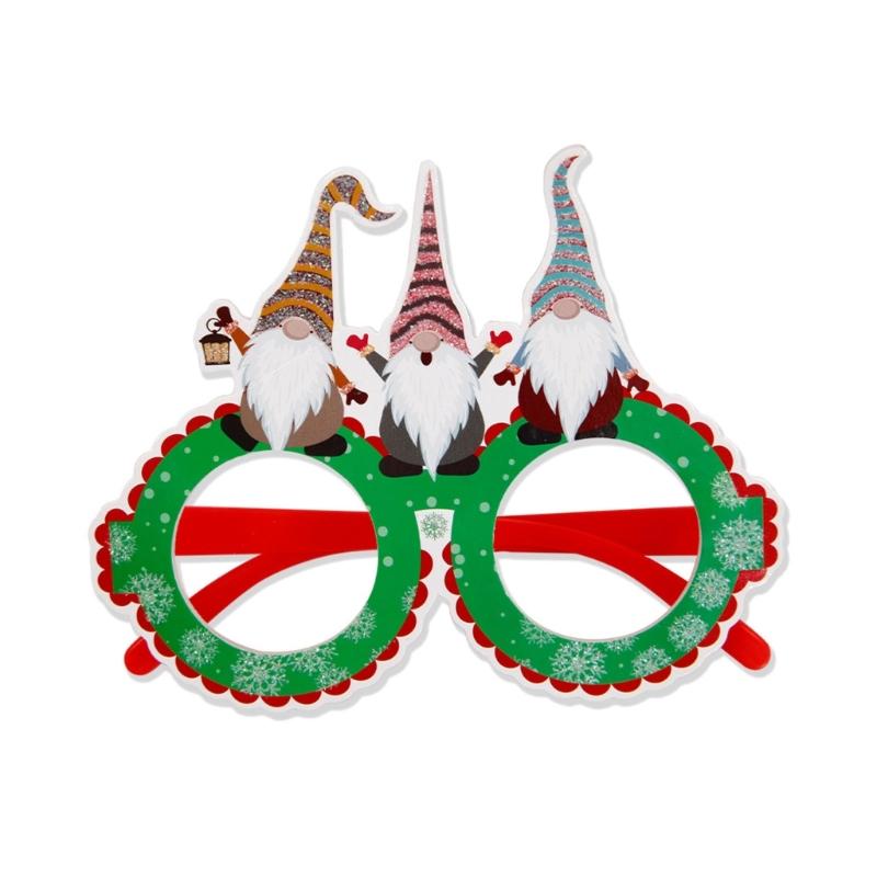 Christmas Decorations 2024 Glasses Frame Santa Snowman Eyeglasses Adult Kids Christmas Props Gift New Year Party Supply