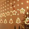 HEIXIE Christmas Star Curtain String Lights