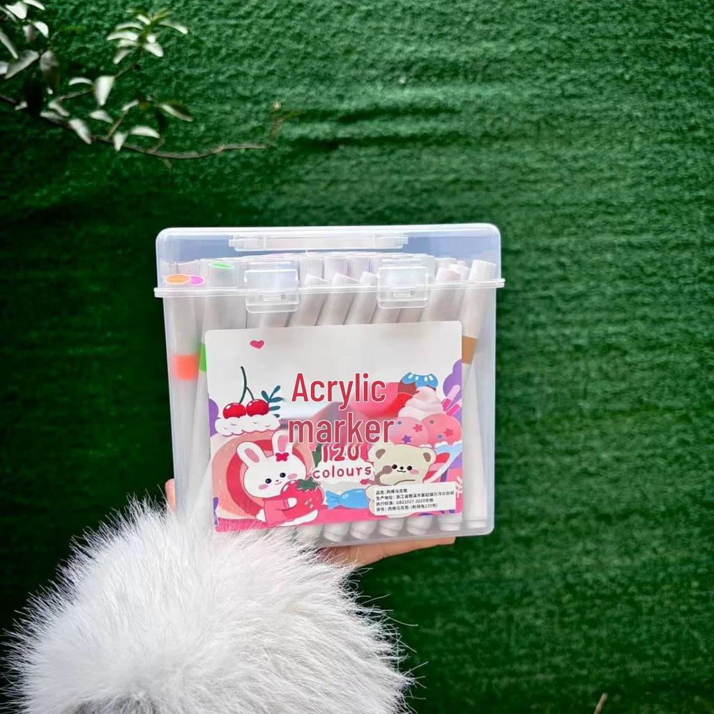 Acrylic Marker - Washable, Non-Bleed, Quick-Drying, Layerable, Waterproof Pen for Art & School.