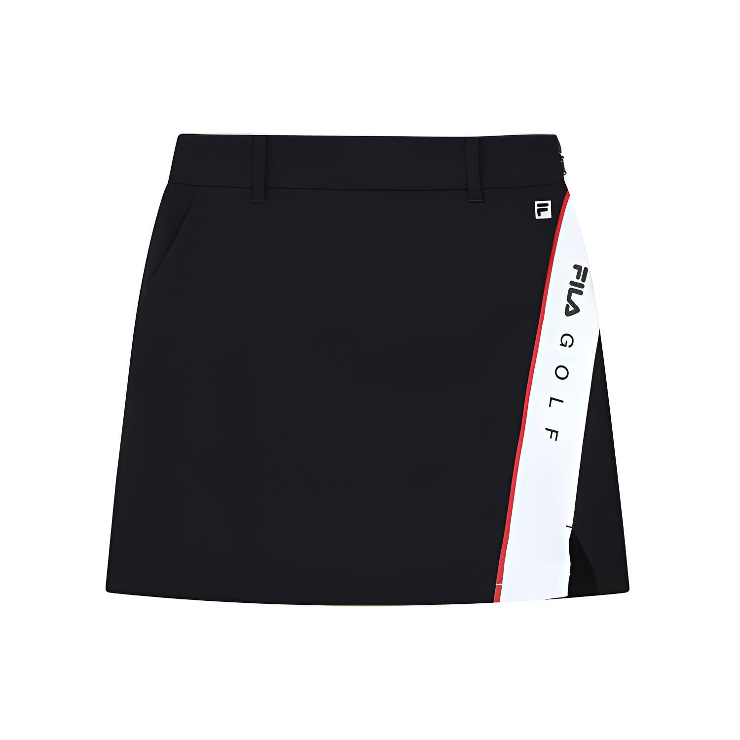 FILA Athletics Юбка для гольфа с принтом букв, цветовыми блоками, удобная, повседневная, женская, Легендарно-синяя A11W135327F-NV S