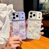 Capa de Celular Epoxy com Glitter da Apple com Laço para Modelos de iPhone 15, 16 Pro Max e 17 Air