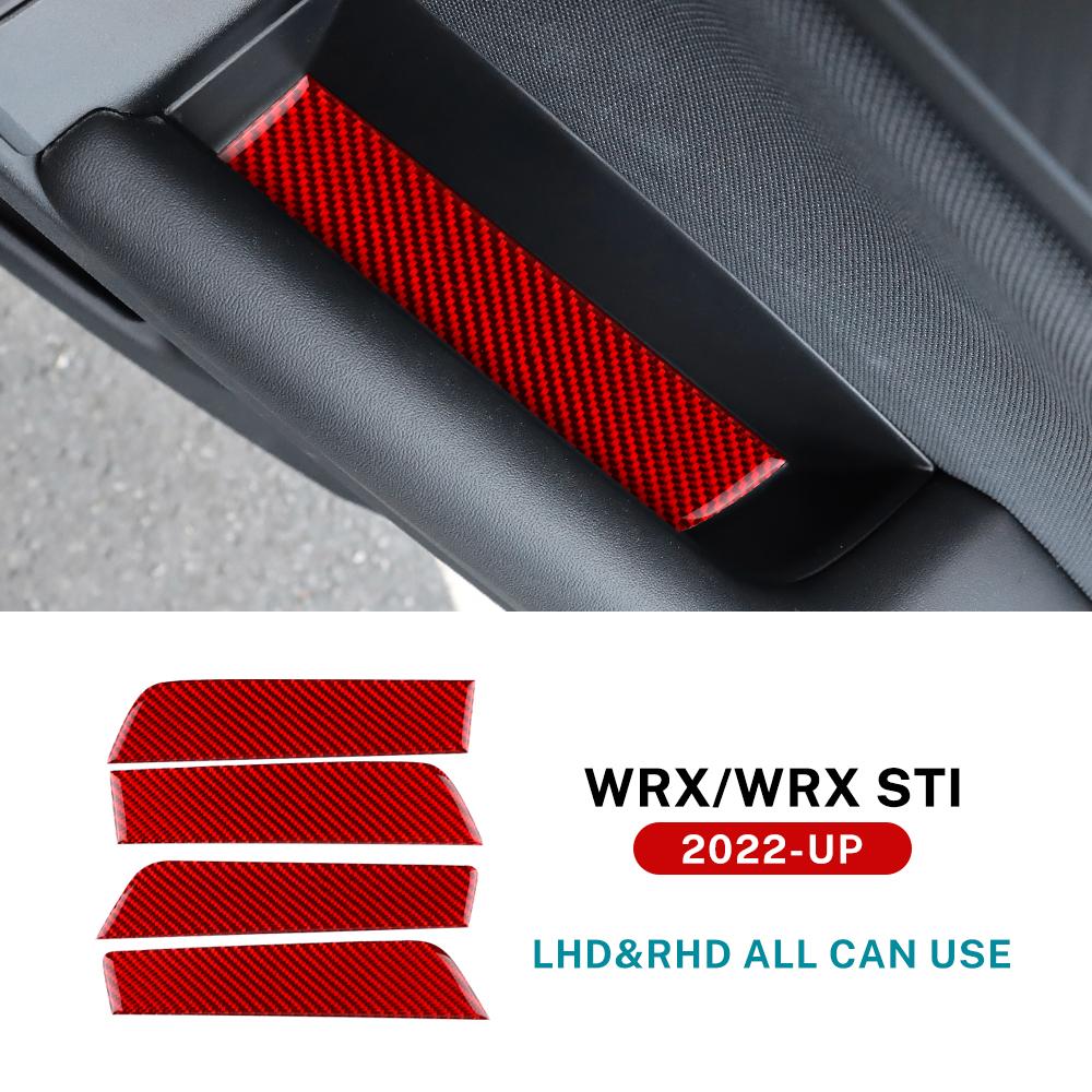 Real Soft Carbon Fiber Sticker For Subaru WRX/WRX STI 2025 2025 2025 Door Armrest Inner Groove Decor Trim Interior Accessories