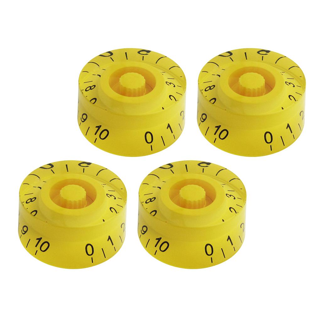 FLEOR 4PCS Guitar Knobs Speed Control Knobs 18-Splines For LP Style Electric Guitar Parts,13 Colors Available