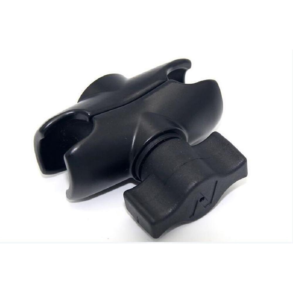 Black Motorcycle Handlebar Double Socket Arm+Handle Bar Rail Mount Clamp For 1