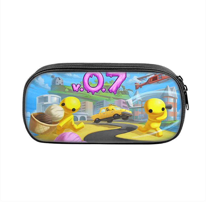 Wobbly Life Pencil Cases Fun Cartoon Anime Pen Box Bag for Student Big Capacity School Supplies Zipper Pencilcases