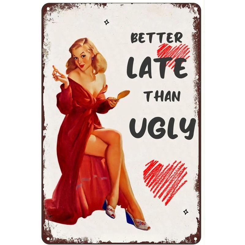 Pinup Retro Poster Tin Sign for Girls