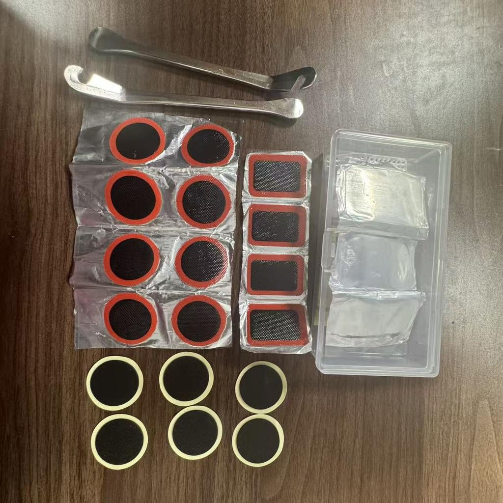 29pc Bike Inner Tire Patch Repair Kit Bicycle Tube Puncture Patches Strong Stickiness Waterproof MTB Road Bike Glue-Free Patches
